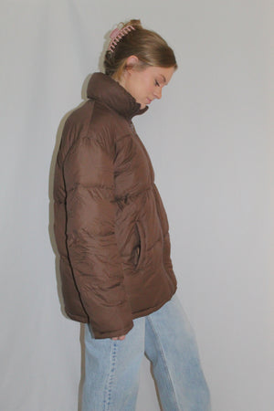 Chocolate Packable Puffer Jacket