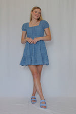 Dusty Blue Mini Dress