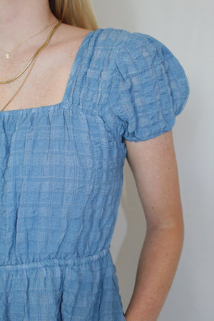 Dusty Blue Mini Dress