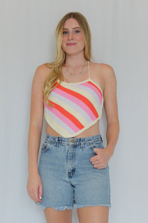 Striped Knit Crop Top